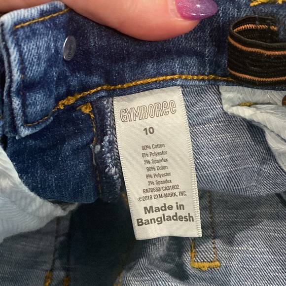 EUC Girls Gymboree Size 10 Distressed Girlfriend Style Denim Jeans - Picture 14 of 14